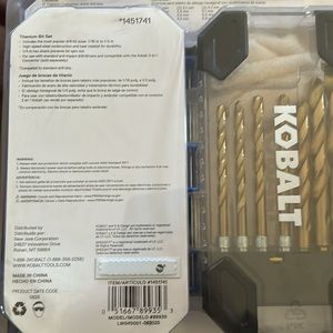 21 piece titanium bit set
